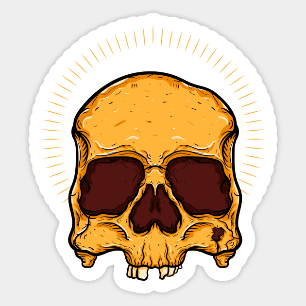 Dark skull Sticker by happymonday